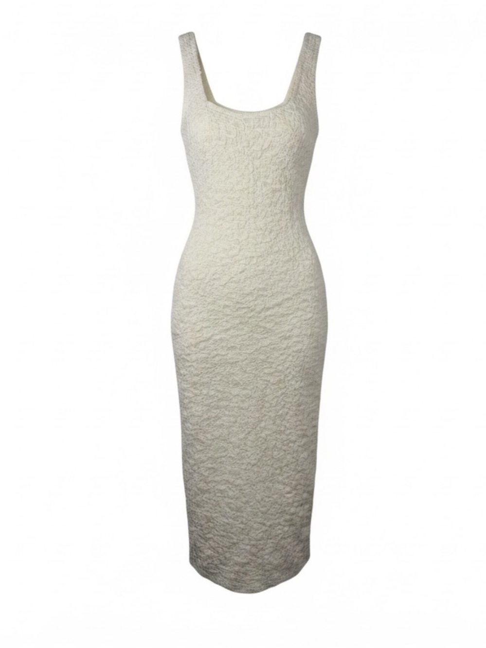 Mara Hoffman NWOT Women’s Sloan Sleeveless Midi Popcorn Column Dress In Cream XS - Picture 3 of 14